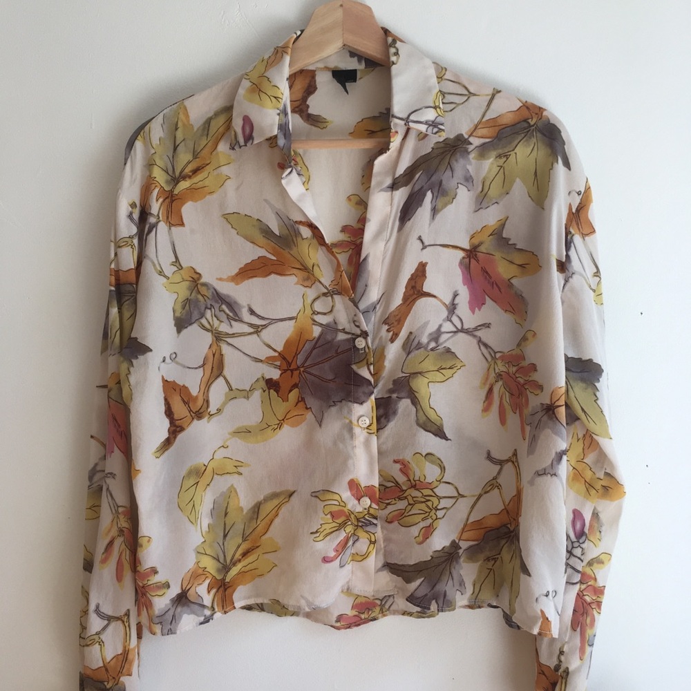 Floral button-down